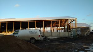 This construction project also included an addition to the existing pack barn.